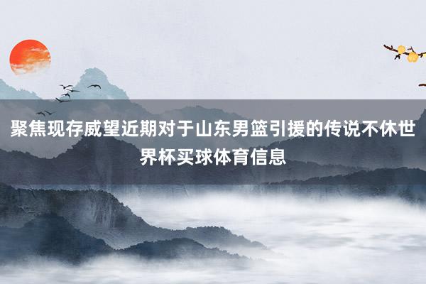 聚焦现存威望近期对于山东男篮引援的传说不休世界杯买球体育信息