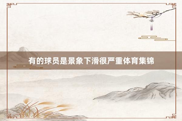 有的球员是景象下滑很严重体育集锦