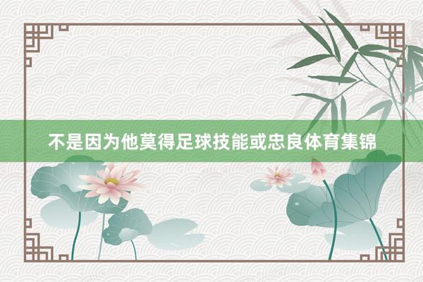 不是因为他莫得足球技能或忠良体育集锦