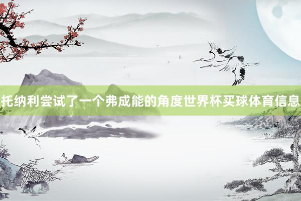 托纳利尝试了一个弗成能的角度世界杯买球体育信息