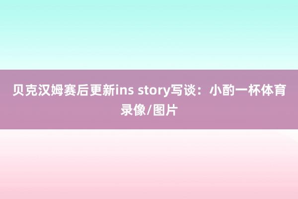贝克汉姆赛后更新ins story写谈：小酌一杯体育录像/图片