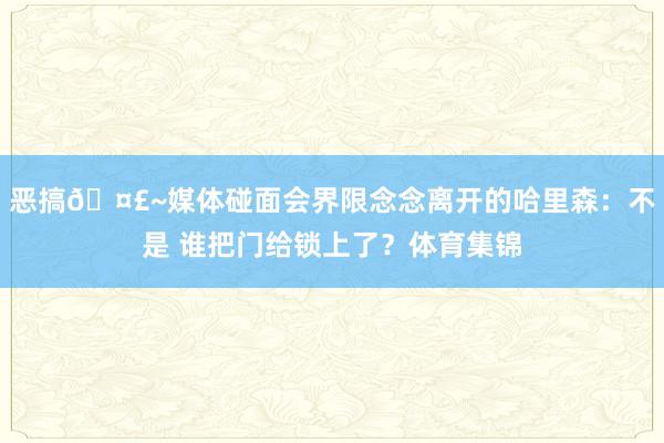 恶搞🤣~媒体碰面会界限念念离开的哈里森：不是 谁把门给锁上了？体育集锦