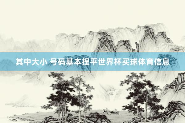 其中大小 号码基本捏平世界杯买球体育信息