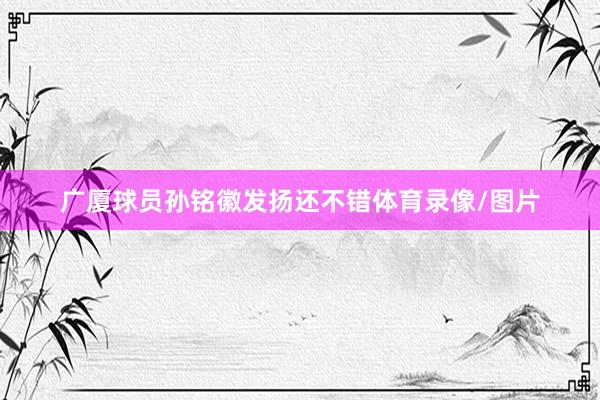 广厦球员孙铭徽发扬还不错体育录像/图片