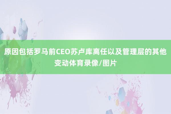 原因包括罗马前CEO苏卢库离任以及管理层的其他变动体育录像/图片