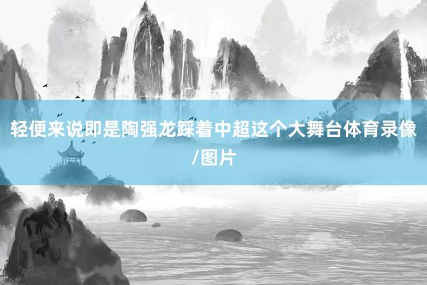 轻便来说即是陶强龙踩着中超这个大舞台体育录像/图片