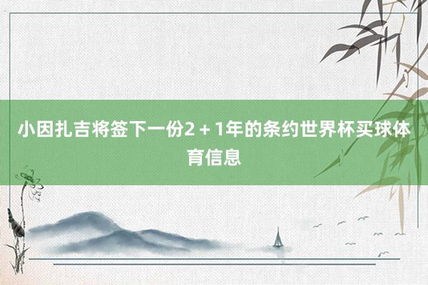 小因扎吉将签下一份2＋1年的条约世界杯买球体育信息