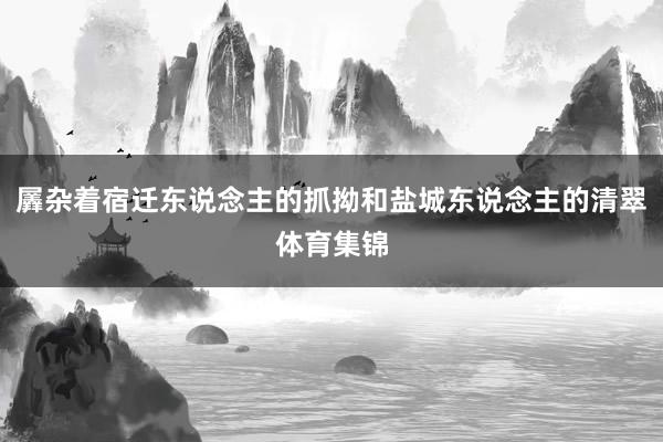 羼杂着宿迁东说念主的抓拗和盐城东说念主的清翠体育集锦