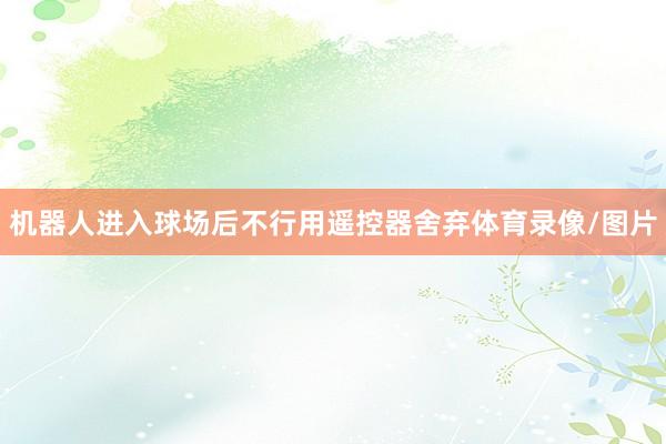 机器人进入球场后不行用遥控器舍弃体育录像/图片