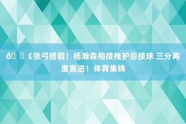 💣张弓搭箭！杨瀚森相接掩护后接球 三分再度轰进！体育集锦