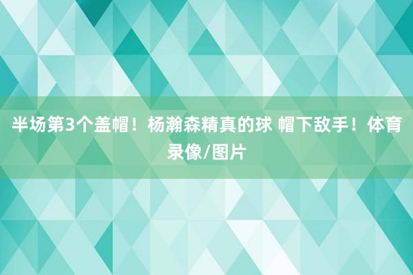 半场第3个盖帽！杨瀚森精真的球 帽下敌手！体育录像/图片