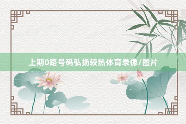 上期0路号码弘扬较热体育录像/图片