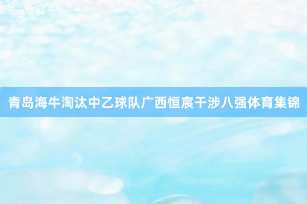 青岛海牛淘汰中乙球队广西恒宸干涉八强体育集锦