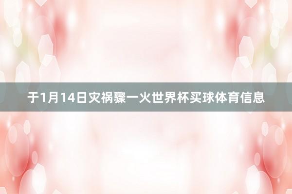 于1月14日灾祸骤一火世界杯买球体育信息