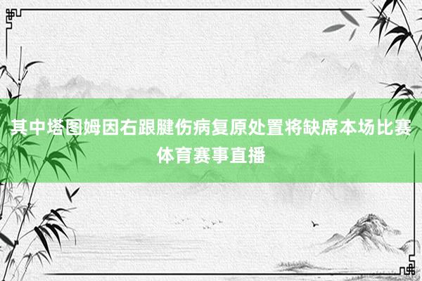 其中塔图姆因右跟腱伤病复原处置将缺席本场比赛体育赛事直播