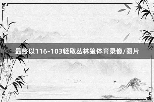 最终以116-103轻取丛林狼体育录像/图片
