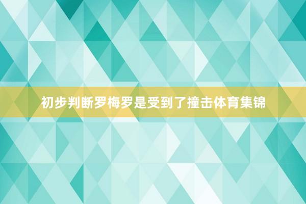 初步判断罗梅罗是受到了撞击体育集锦