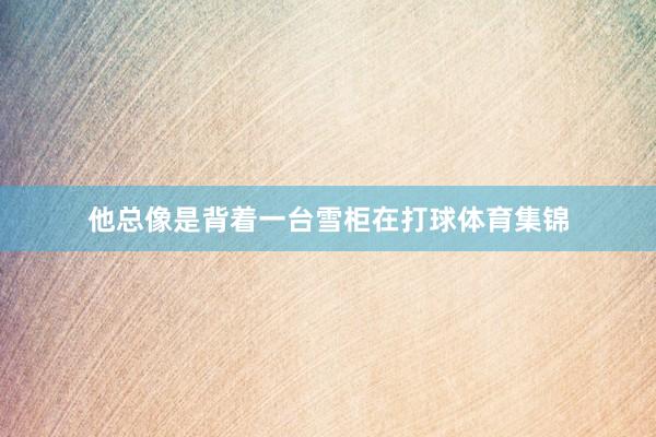 他总像是背着一台雪柜在打球体育集锦